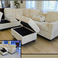Cream Corduroy 6 Seater Sofa - Miracle Interior | Lufeno Canada