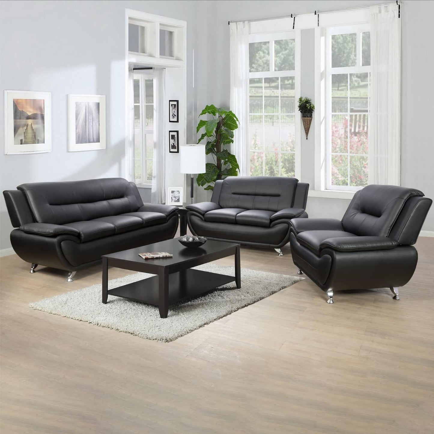Randy Black Fabric Sofa - Miracle Interior | Lufeno Canada