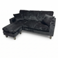 Corduroy Black Velvet 3 Seater Sofa
