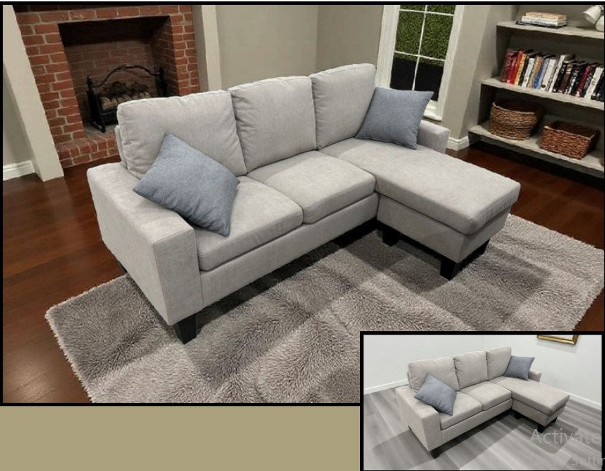 Fabric Beige 3 Seater Sofa