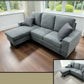 Fabric Grey 3 Seater Sofa