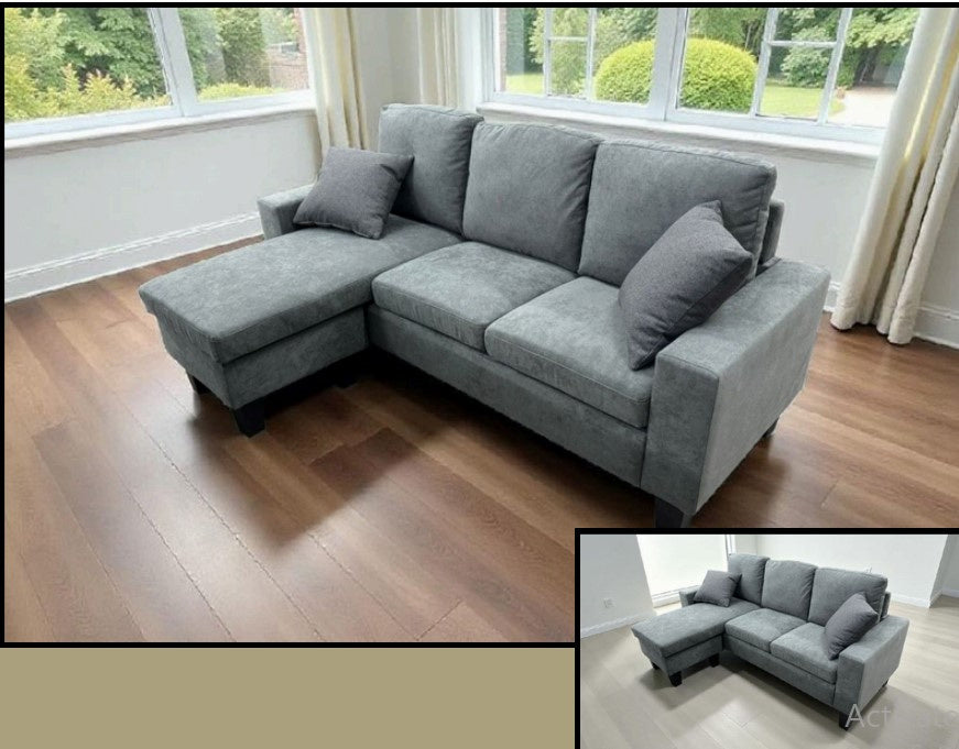 Fabric Grey 3 Seater Sofa – Sofa