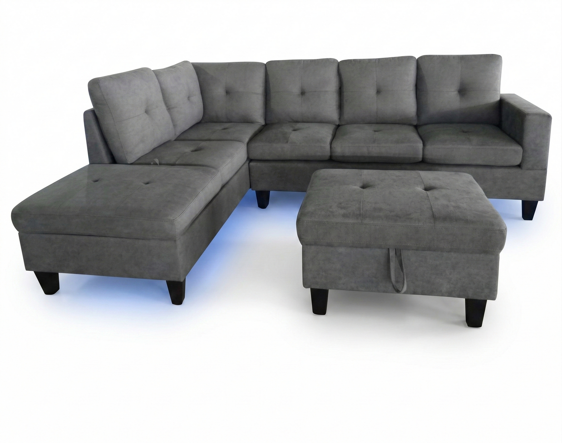 Grey Chenille 6 Seater Sofa – Sofa