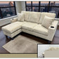 Beige Corduroy 3 Seater Sofa