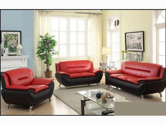 Randy Red Black Sofa