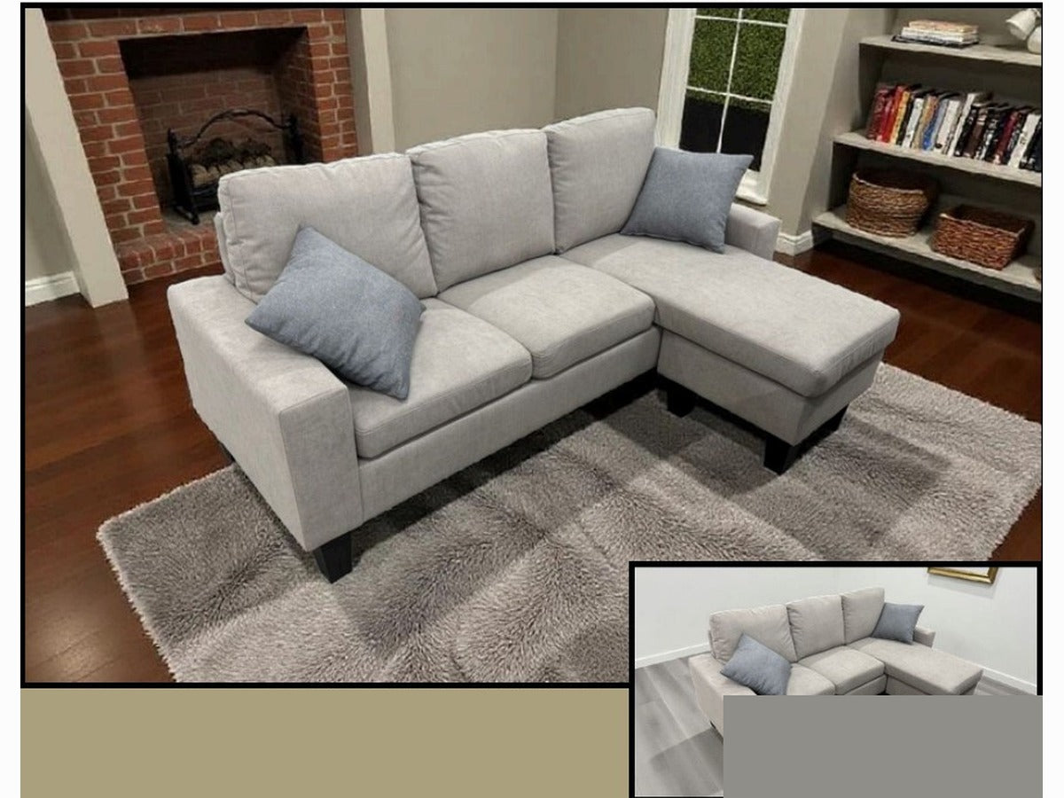 Fabric Beige 3 Seater Sofa