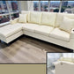 Cream Leather 4 Seater Sofa