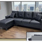 Black Leather 4 Seater Sofa