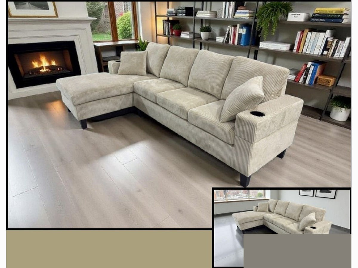 Corduroy 4 Seater Sofa